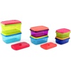 image:imageFit amp Fresh Kids Reusable Lunch Box Container Set with BuiltIn Ice Packs 14Piece Healthy Lunch and Snack Kit BPAFree Microwave Safe Portion ControlKids Healthy Lunch Set  14 Piece