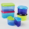 image:imageFit amp Fresh Kids Reusable Lunch Box Container Set with BuiltIn Ice Packs 14Piece Healthy Lunch and Snack Kit BPAFree Microwave Safe Portion ControlMulticonored