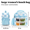 image:imageFit amp Fresh Lunch Bag For Women Insulated Womens Lunch Bag For Work Large Lunch Box For Women With Two Matching Containers Townsend Lunch Bag Carolina GinghamLight Blue Gingham