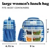 image:imageFit amp Fresh Lunch Bag For Women Insulated Womens Lunch Bag For Work Large Lunch Box For Women With Two Matching Containers Townsend Lunch Bag Carolina GinghamBlue Pistachio Plaid