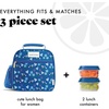 image:imageFit amp Fresh Lunch Bag For Women Insulated Womens Lunch Bag For Work Large Lunch Box For Women With Two Matching Containers Townsend Lunch Bag Carolina GinghamBlue Wildflower