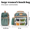 image:imageFit amp Fresh Lunch Bag For Women Insulated Womens Lunch Bag For Work Large Lunch Box For Women With Two Matching Containers Townsend Lunch Bag Carolina GinghamGreen Camo