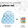 image:imageFit amp Fresh Lunch Bag For Women Insulated Womens Lunch Bag For Work Large Lunch Box For Women With Two Matching Containers Townsend Lunch Bag Carolina GinghamLight Blue Gingham