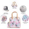 image:imageFit amp Fresh Lunch Bag For Women Insulated Womens Lunch Bag For Work Leakproof amp StainResistant Large Lunch Box For Women With Containers Tumbler and Ice Pack Zipper Closure Wichita Bag RainbowColorful Palm