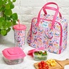 image:imageFit amp Fresh Lunch Bag For Women Insulated Womens Lunch Bag For Work Leakproof amp StainResistant Large Lunch Box For Women With Containers Tumbler and Ice Pack Zipper Closure Wichita Bag RainbowRainbow