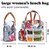image:imageFit amp Fresh Lunch Bag For Women Insulated Womens Lunch Bag For Work Leakproof amp StainResistant Large Lunch Box For Women With Containers Tumbler and Ice Pack Zipper Closure Wichita Bag RainbowWhite Cloud Forest