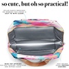 image:imageFit amp Fresh Lunch Bag For Women Insulated Womens Lunch Bag For Work Leakproof amp StainResistant Large Lunch Box For Women With Containers Zipper Closure Minneola Bag Grey DotBrush Strokes