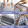 image:imageFit amp Fresh Lunch Bag For Women Insulated Womens Lunch Bag For Work Leakproof amp StainResistant Large Lunch Box For Women With Containers Zipper Closure Minneola Bag Grey DotGrey Dot