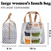 image:imageFit amp Fresh Lunch Bag For Women Insulated Womens Lunch Bag For Work Leakproof amp StainResistant Large Lunch Box For Women With Containers Zipper Closure Minneola Bag Grey DotGrey Dot
