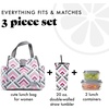 image:imageFit amp Fresh Lunch Bag For Women Insulated Womens Lunch Bag For Work Leakproof amp StainResistant Large Lunch Box For Women With Containers and Matching Tumbler Snap Closure Westport Bag AquaMagenta