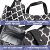 image:imageFit amp Fresh Lunch Bag For Women Insulated Womens Lunch Bag For Work Leakproof amp StainResistant Large Lunch Box For Women With Containers and Matching Tumbler Snap Closure Westport Bag AquaBlack  White Ikat Tile
