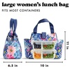image:imageFit amp Fresh Lunch Bag For Women Insulated Womens Lunch Bag For Work Leakproof amp StainResistant Large Lunch Box For Women With Containers and Matching Tumbler Snap Closure Westport Bag AquaTabitha Floral