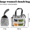 image:imageFit amp Fresh Lunch Bag For Women Insulated Womens Lunch Bag For Work Leakproof amp StainResistant Large Lunch Box For Women With Containers and Matching Tumbler Zipper Westerly Lunch Bag Grey StripLuxe Cheetah