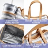image:imageFit amp Fresh Lunch Bag For Women Insulated Womens Lunch Bag For Work Leakproof amp StainResistant Large Lunch Box For Women With Containers and Matching Tumbler Zipper Westerly Lunch Bag Grey StripGray Stripes