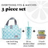 image:imageFit amp Fresh Lunch Bag For Women Insulated Womens Lunch Bag For Work Leakproof amp StainResistant Large Lunch Box For Women With Containers and Matching Tumbler Snap Closure Westport Bag AquaAqua Dogwood