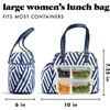 image:imageFit amp Fresh Lunch Bag For Women Insulated Womens Lunch Bag For Work Leakproof amp StainResistant Large Lunch Box For Women With Expandable Bottle Pocket Zipper Closure Laketown Bag Cheetah TumblerNavy Stripe