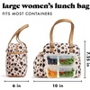 image:imageFit amp Fresh Lunch Bag For Women Insulated Womens Lunch Bag For Work Leakproof amp StainResistant Large Lunch Box For Women With Expandable Bottle Pocket Zipper Closure Laketown Bag Cheetah TumblerCheetah Tan