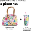 image:imageFit amp Fresh Lunch Bag For Women Insulated Womens Lunch Bag For Work Leakproof amp StainResistant Large Lunch Box For Women With Expandable Bottle Pocket Zipper Closure Laketown Bag Cheetah TumblerFresh Fruit