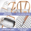 image:imageFit amp Fresh Lunch Bag For Women Insulated Womens Lunch Bag For Work Leakproof amp StainResistant Large Lunch Box For Women With Expandable Bottle Pocket Zipper Closure Laketown Bag Cheetah TumblerGray Stripes