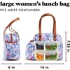 image:imageFit amp Fresh Lunch Bag For Women Insulated Womens Lunch Bag For Work Leakproof amp StainResistant Large Lunch Box For Women With Expandable Bottle Pocket Zipper Closure Laketown Bag Cheetah TumblerTulane Floral Lilac
