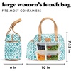 image:imageFit amp Fresh Lunch Bag For Women Insulated Womens Lunch Bag For Work Leakproof amp StainResistant Large Lunch Box For Women With Expandable Bottle Pocket Zipper Closure Laketown Bag Cheetah TumblerAqua