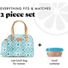 image:imageFit amp Fresh Lunch Bag For Women Insulated Womens Lunch Bag For Work Leakproof amp StainResistant Large Lunch Box For Women With Expandable Bottle Pocket Zipper Closure Laketown Bag Cheetah TumblerAqua