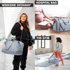 image:imageFit amp Fresh Neoprene Duffel Bag for Travel Weekender Carry On Approved  Expandable Duffle w Crossbody Strap Extra Storage Pockets  Zip Pocket  Gym Bag Overnight Bag Hospital Bag Men amp WomenGrey