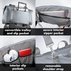 image:imageFit amp Fresh Neoprene Duffel Bag for Travel Weekender Carry On Approved  Expandable Duffle w Crossbody Strap Extra Storage Pockets  Zip Pocket  Gym Bag Overnight Bag Hospital Bag Men amp WomenGrey