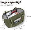 image:imageFit amp Fresh Neoprene Duffel Bag for Travel Weekender Carry On Approved  Expandable Duffle w Crossbody Strap Extra Storage Pockets  Zip Pocket  Gym Bag Overnight Bag Hospital Bag Men amp WomenMoss Green