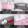 image:imageFit amp Fresh Neoprene Duffel Bag for Travel Weekender Carry On Approved  Expandable Duffle w Crossbody Strap Extra Storage Pockets  Zip Pocket  Gym Bag Overnight Bag Hospital Bag Men amp WomenBallet Pink