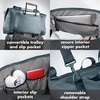 image:imageFit amp Fresh Neoprene Duffel Bag for Travel Weekender Carry On Approved  Expandable Duffle w Crossbody Strap Extra Storage Pockets  Zip Pocket  Gym Bag Overnight Bag Hospital Bag Men amp WomenBasalt