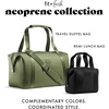 image:imageFit amp Fresh Neoprene Duffel Bag for Travel Weekender Carry On Approved  Expandable Duffle w Crossbody Strap Extra Storage Pockets  Zip Pocket  Gym Bag Overnight Bag Hospital Bag Men amp WomenMoss Green