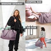 image:imageFit amp Fresh Neoprene Duffel Bag for Travel Weekender Carry On Approved  Expandable Duffle w Crossbody Strap Extra Storage Pockets  Zip Pocket  Gym Bag Overnight Bag Hospital Bag Men amp WomenElderberry