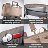 image:imageFit amp Fresh Neoprene Duffel Bag for Travel Weekender Carry On Approved  Expandable Duffle w Crossbody Strap Extra Storage Pockets  Zip Pocket  Gym Bag Overnight Bag Hospital Bag Men amp WomenTaupe