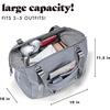 image:imageFit amp Fresh Neoprene Duffel Bag for Travel Weekender Carry On Approved  Expandable Duffle w Crossbody Strap Extra Storage Pockets  Zip Pocket  Gym Bag Overnight Bag Hospital Bag Men amp WomenGrey