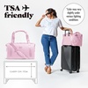 image:imageFit amp Fresh Neoprene Duffel Bag for Travel Weekender Carry On Approved  Expandable Duffle w Crossbody Strap Extra Storage Pockets  Zip Pocket  Gym Bag Overnight Bag Hospital Bag Men amp WomenBallet Pink