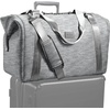 image:imageFit amp Fresh Neoprene Duffel Bag for Travel Weekender Carry On Approved  Expandable Duffle w Crossbody Strap Extra Storage Pockets  Zip Pocket  Gym Bag Overnight Bag Hospital Bag Men amp WomenHeather Gray