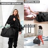 image:imageFit amp Fresh Neoprene Duffel Bag for Travel Weekender Carry On Approved  Expandable Duffle w Crossbody Strap Extra Storage Pockets  Zip Pocket  Gym Bag Overnight Bag Hospital Bag Men amp WomenBlack
