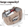image:imageFit amp Fresh Neoprene Duffel Bag for Travel Weekender Carry On Approved  Expandable Duffle w Crossbody Strap Extra Storage Pockets  Zip Pocket  Gym Bag Overnight Bag Hospital Bag Men amp WomenTaupe