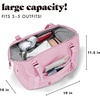 image:imageFit amp Fresh Neoprene Duffel Bag for Travel Weekender Carry On Approved  Expandable Duffle w Crossbody Strap Extra Storage Pockets  Zip Pocket  Gym Bag Overnight Bag Hospital Bag Men amp WomenBallet Pink