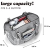 image:imageFit amp Fresh Neoprene Duffel Bag for Travel Weekender Carry On Approved  Expandable Duffle w Crossbody Strap Extra Storage Pockets  Zip Pocket  Gym Bag Overnight Bag Hospital Bag Men amp WomenHeather Gray