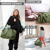 image:imageFit amp Fresh Neoprene Duffel Bag for Travel Weekender Carry On Approved  Expandable Duffle w Crossbody Strap Extra Storage Pockets  Zip Pocket  Gym Bag Overnight Bag Hospital Bag Men amp WomenMoss Green