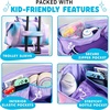 image:imageFit amp Fresh Neoprene Jr Duffel Bag for Boys Carry On Approved  Expandable Duffle w Crossbody Strap Extra Storage Pockets  Zip Pocket  Sports Bag Football Soccer Kids Sleepover BagPink Purple