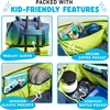 image:imageFit amp Fresh Neoprene Jr Duffel Bag for Boys Carry On Approved  Expandable Duffle w Crossbody Strap Extra Storage Pockets  Zip Pocket  Sports Bag Football Soccer Kids Sleepover BagBlue Green