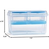 image:imageFit amp Fresh Plastic Lunch Container Bento Box For Adults and Kids Divided Reusable Lunch Container With 3 Compartments For Work School Travel 3 Piece Entree Set With Ice PackComplete Lunch Set