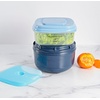 image:imageFit amp Fresh Plastic Lunch Container Bento Box For Adults and Kids Divided Reusable Lunch Container With 3 Compartments For Work School Travel 3 Piece Entree Set With Ice PackSoup  Sandwich Set  Navy