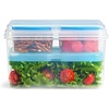 image:imageFit amp Fresh Plastic Lunch Container Bento Box For Adults and Kids Divided Reusable Lunch Container With 3 Compartments For Work School Travel 3 Piece Entree Set With Ice PackComplete Lunch Set