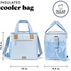 image:imageFit amp Fresh Regatta Insulated Soft Cooler Bag 24Can Capacity  Exterior Mesh Slip Pocket Zipper Pocket Easy Access Top Flap LeakResistant EasytoClean Durable Cooler for TravelBlue Gingham