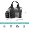 image:imageFit amp Fresh Sanibel Adult Insulated Lunch Bag with Side Pouch amp Carry Handles Complete Lunch Kit Includes 2 Containers Cheetah LargeBlack Stripes
