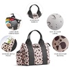 image:imageFit amp Fresh Sanibel Adult Insulated Lunch Bag with Side Pouch amp Carry Handles Complete Lunch Kit Includes 2 Containers Cheetah LargeCheetah